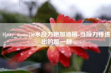 呼伦贝尔50米接力跑加油稿-当接力棒递出的那一刻