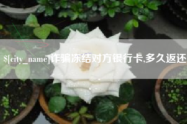 呼伦贝尔诈骗冻结对方银行卡,多久返还