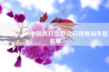 呼伦贝尔中国执行信息公开网查询失信名单