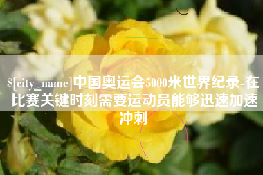 呼伦贝尔中国奥运会5000米世界纪录-在比赛关键时刻需要运动员能够迅速加速冲刺