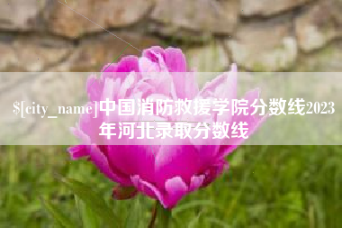 呼伦贝尔中国消防救援学院分数线2023年河北录取分数线