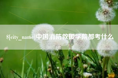 呼伦贝尔中国消防救援学院都考什么