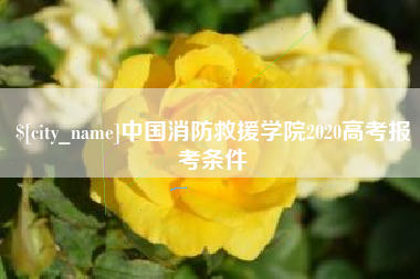 呼伦贝尔中国消防救援学院2020高考报考条件